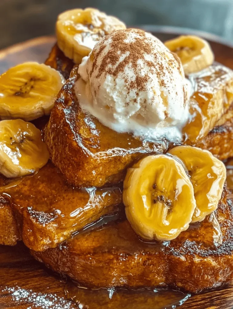If you're searching for a breakfast recipe that combines comfort and elegance, look no further than Bananas Foster French Toast featuring homemade banana bread. This delightful dish is a creative twist on the classic French toast, substituting traditional bread with moist, flavorful banana bread. The result is a comforting and indulgent meal that’s perfect for leisurely weekends, special occasions, or any time you want to impress family and friends with a unique culinary experience.