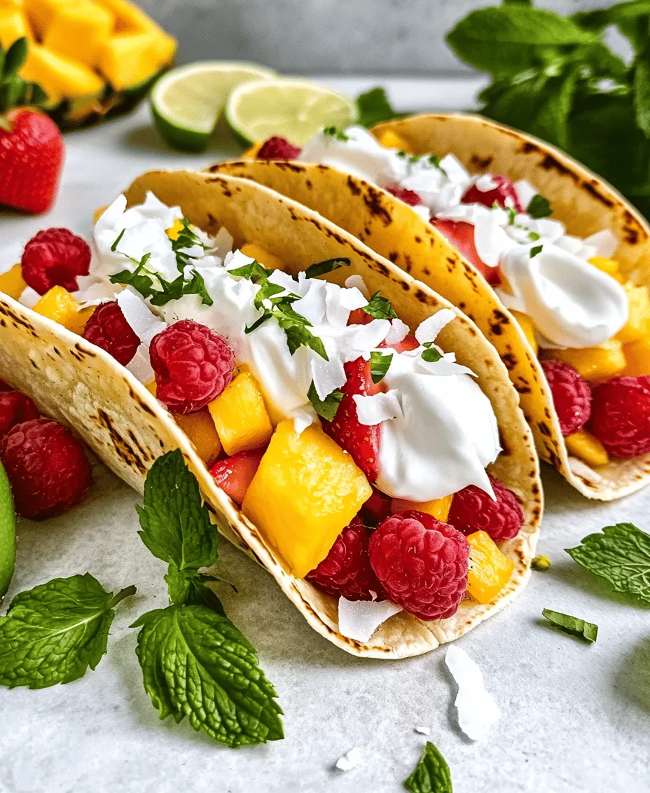 As the sun shines brighter and the days grow longer, there’s no better way to celebrate the joys of summer than with a dish that embodies freshness, fun, and flavor. Enter Fruity Fiesta Tacos—a delightful twist on the classic taco that is vibrant, healthy, and perfect for any gathering, from casual family dinners to festive summer parties. This recipe combines an array of colorful fruits, creating a dish that appeals to both kids and adults alike, offering a unique way to enjoy the traditional taco experience.