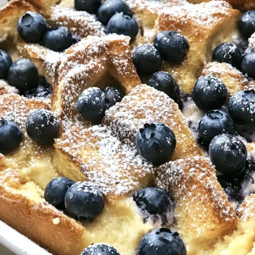 Welcome to the delightful world of breakfast casseroles! If you’re looking for a dish that pleases a crowd and offers the perfect blend of flavors, our Blueberry Cream Cheese French Toast Casserole is just what you need. This sumptuous casserole brings together the rich, buttery textures of brioche or challah bread, the creamy sweetness of cream cheese, and the burst of freshness from juicy blueberries. It is an ideal choice for family gatherings, holiday brunches, or a cozy weekend meal at home.