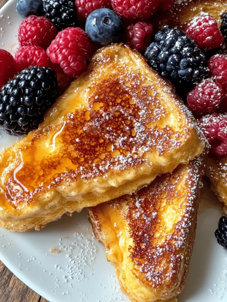 Imagine waking up to the tantalizing aroma of freshly baked French toast, infused with the rich and creamy essence of classic crème brûlée. This Overnight Crème Brûlée French Toast marries two beloved culinary worlds: the indulgent dessert of crème brûlée and the comforting breakfast staple of French toast. It’s a delightful way to elevate your morning routine, transforming an ordinary breakfast into a luxurious affair. The beauty of this recipe lies not only in its exquisite flavor but also in its practicality; it allows for overnight preparation, making it perfect for busy mornings or special brunch gatherings.
