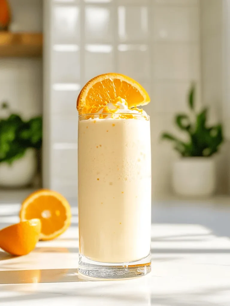 Imagine sipping a creamy shake that tastes like a nostalgic orange popsicle, yet is packed with proteins and vitamins instead of sugars and artificial flavors. The Orange Dreamsicle Protein Shake is exactly that. Combining the bright, zesty flavor of fresh oranges with the creamy texture of Greek yogurt and almond milk, this shake is both a treat for your taste buds and a boon for your body. Whether you’re post-workout or simply in need of a quick breakfast, this shake is designed to fuel your day without compromising on flavor.