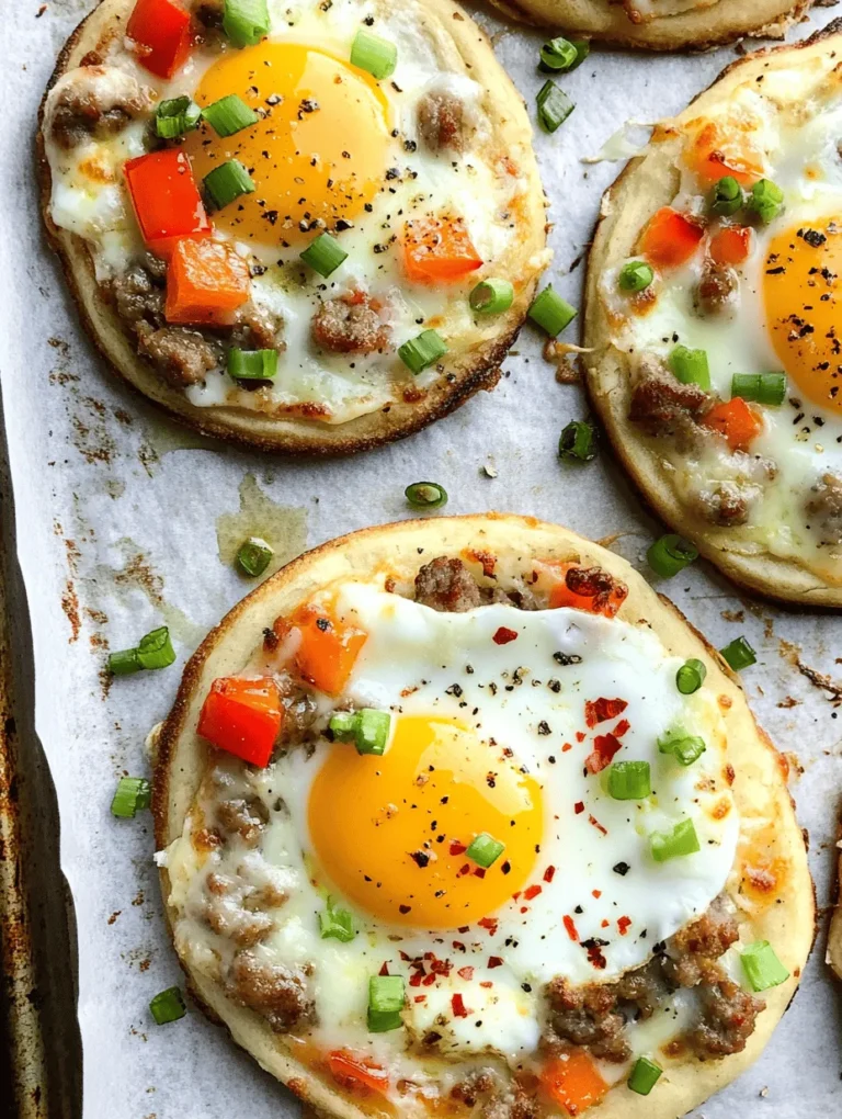 Breakfast is often hailed as the most important meal of the day, and what better way to kickstart your morning than with a breakfast pizza? This delightful dish combines the best elements of traditional breakfast foods with the fun and versatility of pizza. Imagine crispy, golden-brown English muffins topped with savory eggs, melty cheese, and your choice of hearty toppings. The English muffin serves as a perfect base, bringing a delightful texture and a lightness to the dish that is hard to resist.