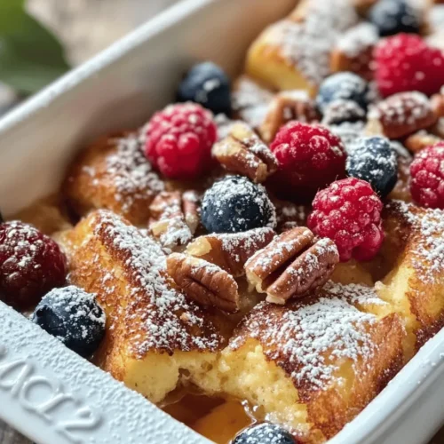 French toast has a rich history that dates back centuries, with variations found in cultures worldwide. The concept of soaking bread in a mixture of eggs and milk has roots in ancient times, where it was a way to repurpose stale bread, minimizing waste. Over the years, it has evolved into a beloved breakfast staple, often garnished with fruits, syrup, or powdered sugar. Today, casseroles have become increasingly popular in modern cooking, allowing for a communal dining experience where everyone can enjoy a hearty meal together.