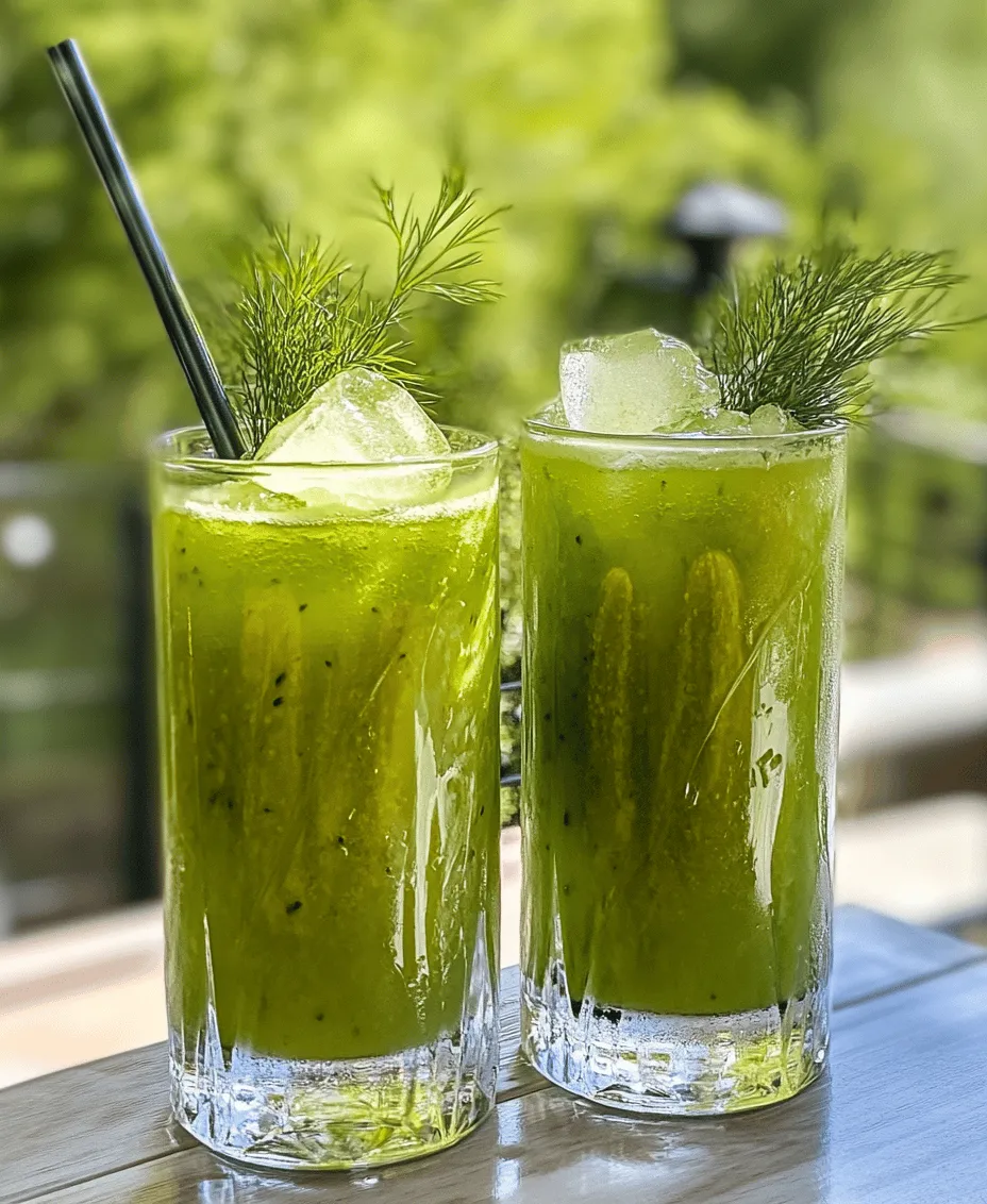 Exploring unique flavor combinations can often lead to delightful culinary discoveries. One such creation is the Refreshing Pickle Slushy, a fun twist on traditional beverages that showcases the unexpected versatility of pickle juice. Traditionally relegated to the side of our favorite sandwiches or as a tangy addition to cocktails, pickle juice has surged in popularity as an ingredient that can enhance a variety of dishes and drinks. The Refreshing Pickle Slushy takes this beloved brine to a whole new level, transforming it into a refreshing treat perfect for warm days or any occasion that calls for something a little unconventional.