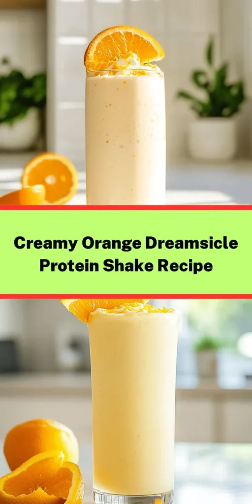 Indulge in a refreshing Orange Dreamsicle Protein Shake that's packed with flavor and nutrition! This easy recipe blends creamy almond milk, zesty orange, and vanilla protein powder, making it perfect for a quick breakfast or post-workout boost. With just a few simple ingredients like Greek yogurt and honey, you can whip up this delicious shake in only 5 minutes. Enjoy a treat that tastes like dessert but fuels your day!