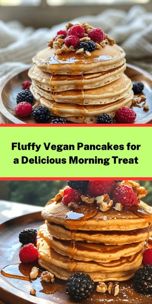 Start your day with these fluffy vegan pancakes that are perfect for everyone! Made with simple ingredients like all-purpose flour, almond milk, and a hint of vanilla, these pancakes are easy to whip up in just 20 minutes. Whether you prefer them drizzled with maple syrup, topped with fresh fruits, or a scoop of vegan yogurt, this delightful recipe is sure to please. Treat yourself and your loved ones to a delicious, plant-based breakfast!