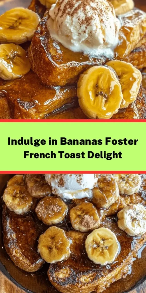 Indulge in a delightful breakfast with this Bananas Foster French Toast made from homemade banana bread! Start by baking your own moist banana bread and then top thick slices with a sensational Bananas Foster sauce featuring caramelized bananas, butter, and a splash of rum. This deliciously sweet brunch treat will impress everyone at the table. Perfectly paired with a scoop of vanilla ice cream for an extra indulgent touch! Enjoy this tasty twist on a classic!