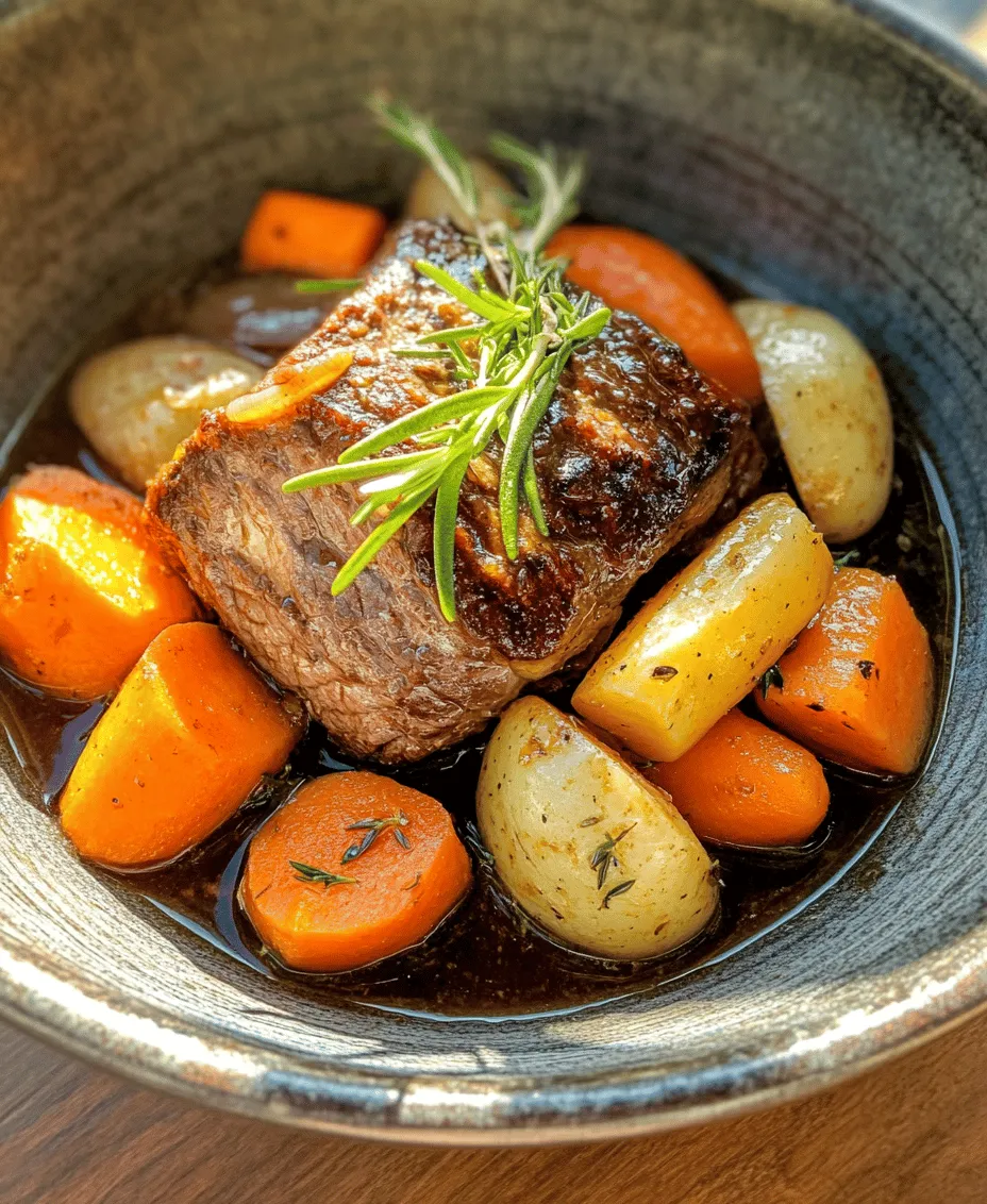 Classic Slow Cooker Pot Roast is a timeless dish that brings warmth and comfort to any table. This deeply flavorful meal, featuring tender beef and hearty vegetables, is perfect for family gatherings or cozy weeknight dinners. The rich, savory aroma that fills your kitchen as it cooks is enough to make anyone's mouth water. The slow cooking process enhances the flavors, ensuring that each bite is rich and satisfying.
