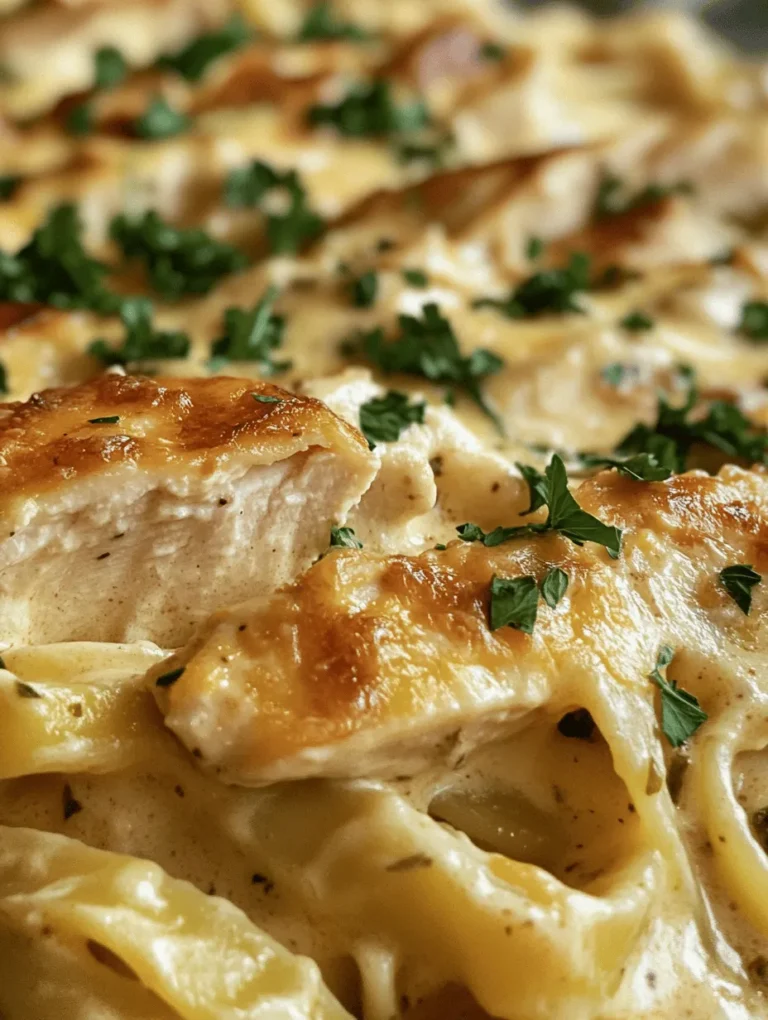 At the heart of this dish is fettuccine pasta, a classic choice that serves as an excellent base for creamy sauces. Its flat, wide shape allows it to hold onto the rich sauce better than thinner pasta varieties. When cooked to al dente perfection, fettuccine provides a satisfying bite that complements the creaminess of the Alfredo sauce, making each mouthful a delightful experience.