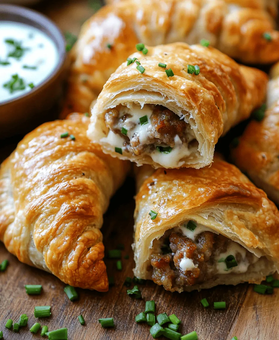 If you’re on the lookout for a delightful appetizer or snack that is sure to impress at any gathering, look no further than Savory Sausage Cream Cheese Crescents. This dish combines the hearty flavors of sausage with the creamy richness of cream cheese, all wrapped in a flaky crescent dough. It's a culinary match made in heaven, perfect for parties, game day, or simply as a comforting snack for cozy evenings at home.