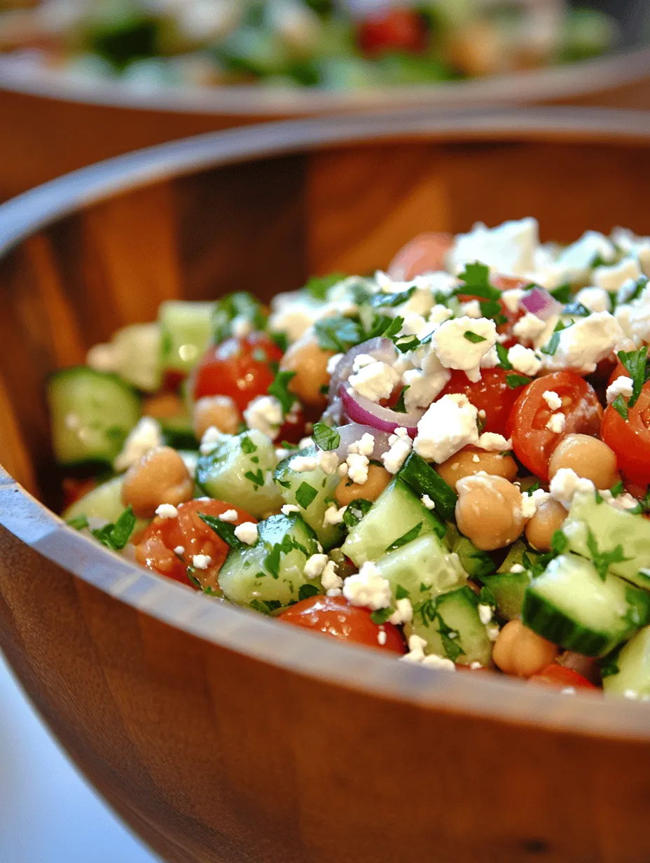 In the realm of vibrant and nutritious salads, the Crunchy Chickpea Cucumber Salad with Feta & Tomatoes stands out as a delightful dish that not only pleases the palate but also nourishes the body. This salad is a perfect embodiment of fresh ingredients coming together to create a colorful and flavorful experience. Whether you’re looking for a light lunch option, a refreshing side for dinner, or a dish that will impress your guests at summer gatherings, this salad has it all.