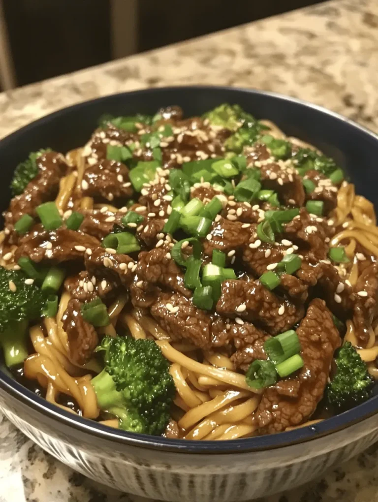 Discover the delightful fusion of flavors in this Savory Beef and Broccoli Lo Mein recipe, a beloved dish that brings the tastes of Asian cuisine right to your kitchen. This dish features tender beef flank steak, vibrant broccoli florets, and perfectly cooked lo mein noodles, all enveloped in a rich and savory sauce. Ideal for busy weeknights or when you want to impress guests, this recipe is not only quick and easy but also packed with nutrients and taste. Join us as we dive into the step-by-step process of creating this mouthwatering meal.
