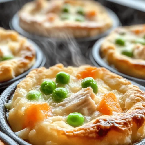 To create the perfect Cozy Mini Chicken Pot Pies, it’s essential to understand the role each ingredient plays in achieving the desired flavor and texture. Here’s a closer look at the core components that make these mini pies a standout dish.