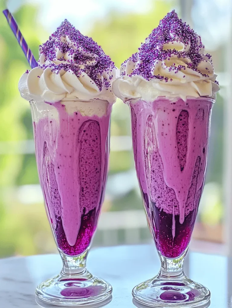 To achieve a creamy, dreamy Grimace Shake Delight, mastering your blending technique is key. Start by adding your ice cream and milk into the blender. For a thicker shake, use less milk; for a thinner consistency, add more milk gradually. A good rule of thumb is to start with about half a cup of milk for every two cups of ice cream. Blend the mixture on a low setting first to combine the ingredients, then gradually increase the speed. This approach allows the ice cream to break down smoothly without splattering.