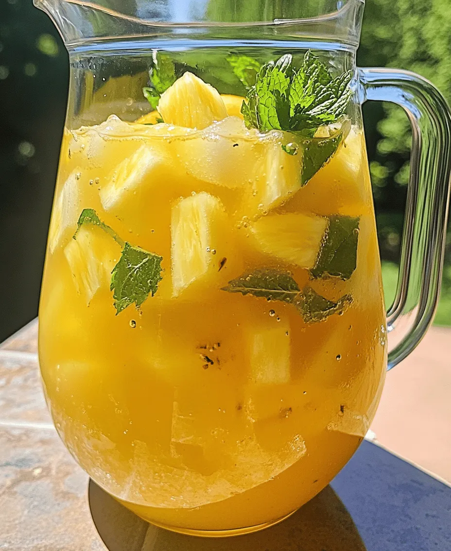 To create the perfect Tropical Pineapple Lemonade Punch, it’s essential to use high-quality ingredients that enhance the drink's flavor profile. Each component plays a vital role in crafting the perfect balance of sweetness and tanginess.