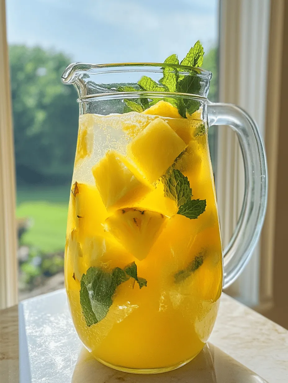 To create the perfect Tropical Pineapple Lemonade Punch, it’s essential to use high-quality ingredients that enhance the drink's flavor profile. Each component plays a vital role in crafting the perfect balance of sweetness and tanginess.