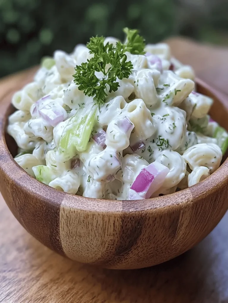 Macaroni salad has long been a staple in American cuisine, celebrated for its creamy texture and ability to adapt to a myriad of flavor profiles. Originating from the classic pasta salads enjoyed in various cultures, this dish has made its way into summer picnics, potlucks, and family barbecues across the globe. Its popularity can be attributed to its versatility, allowing home cooks to incorporate various ingredients that cater to personal tastes and dietary preferences.