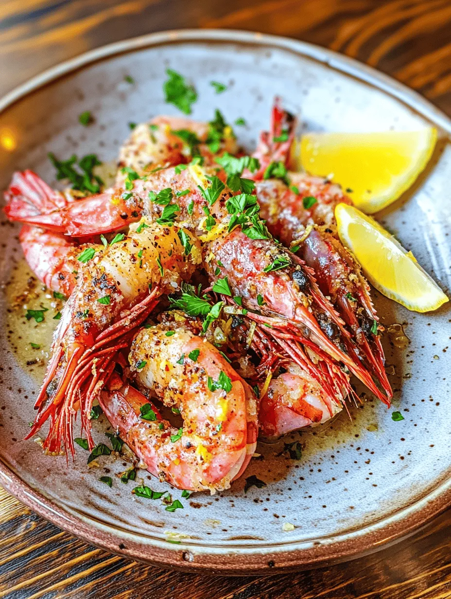 Baked Butter Lemon Shrimp is a delightful seafood dish that showcases the fresh, vibrant flavors of shrimp combined with the rich creaminess of butter and the zesty brightness of lemon. This dish is not just a feast for the palate; it is also visually appealing, with its glossy sheen and vibrant colors that can elevate any dining experience. The combination of succulent shrimp, aromatic garlic, and refreshing lemon creates a symphony of flavors that is sure to please everyone at the table.