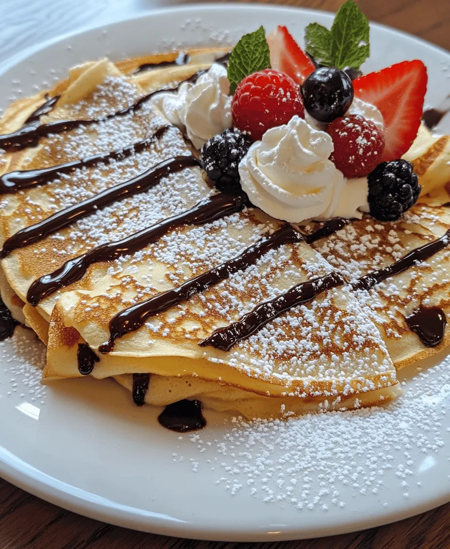 Crepes are a beloved dish around the globe, known for their light, thin texture and incredible versatility. Originating from France, these delicate pancakes can be enjoyed sweet or savory, making them a popular choice for breakfast, lunch, dinner, and even dessert. The beauty of crepes lies in their adaptability; they can be filled or topped with a plethora of ingredients, from fresh fruits and whipped cream to savory cheeses and vegetables. In this article, we will focus on a delightful variant—Delicate Vanilla Crepes. This recipe not only highlights the simplicity of making crepes but also emphasizes their deliciousness, making them perfect for any occasion.