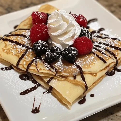 Crepes are a beloved dish around the globe, known for their light, thin texture and incredible versatility. Originating from France, these delicate pancakes can be enjoyed sweet or savory, making them a popular choice for breakfast, lunch, dinner, and even dessert. The beauty of crepes lies in their adaptability; they can be filled or topped with a plethora of ingredients, from fresh fruits and whipped cream to savory cheeses and vegetables. In this article, we will focus on a delightful variant—Delicate Vanilla Crepes. This recipe not only highlights the simplicity of making crepes but also emphasizes their deliciousness, making them perfect for any occasion.