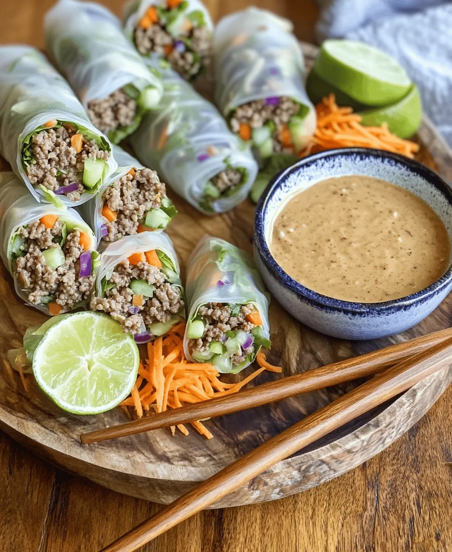Spring rolls are a beloved staple in Asian cuisine, celebrated for their delightful crunch and versatility. Originating from various cultures, these delectable bites come in countless forms, ranging from fresh rice paper rolls in Vietnam to crispy fried versions in China. Today, we’re diving into a recipe for Crispy Beef Spring Rolls with Zesty Peanut Lime Sauce, a dish that beautifully marries the savory flavors of seasoned ground beef with the freshness of vegetables, all wrapped in a crispy shell. This particular take on spring rolls showcases a unique combination of flavors that truly elevates this classic appetizer into a standout dish.