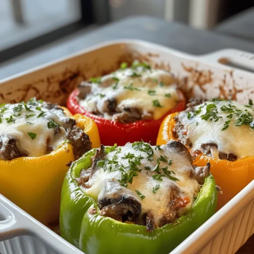 Philly Cheesesteak Loaded Stuffed Peppers are a delightful and innovative take on the iconic Philadelphia sandwich. This dish combines the rich and savory flavors of a traditional cheesesteak with the wholesome and nutritious elements of stuffed peppers, creating a meal that's not only delicious but also visually stunning. Whether you’re preparing a family dinner, hosting a gathering, or just craving something comforting, these loaded stuffed peppers offer a unique blend of flavors that pleases everyone.