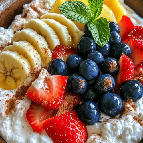 Welcome to the world of vibrant flavors and nutritious ingredients! Today, we're diving into the delightful Cottage Cheese & Fruit Fiesta Salad, a dish that beautifully balances health and taste. This refreshing salad is not just a feast for the eyes with its colorful medley of fruits, but it also packs a nutritional punch, making it suitable for any meal of the day. Whether you're seeking a quick and healthy breakfast option, a light snack to power you through the afternoon, or a satisfying dessert that won't derail your healthy eating goals, this salad is your answer.