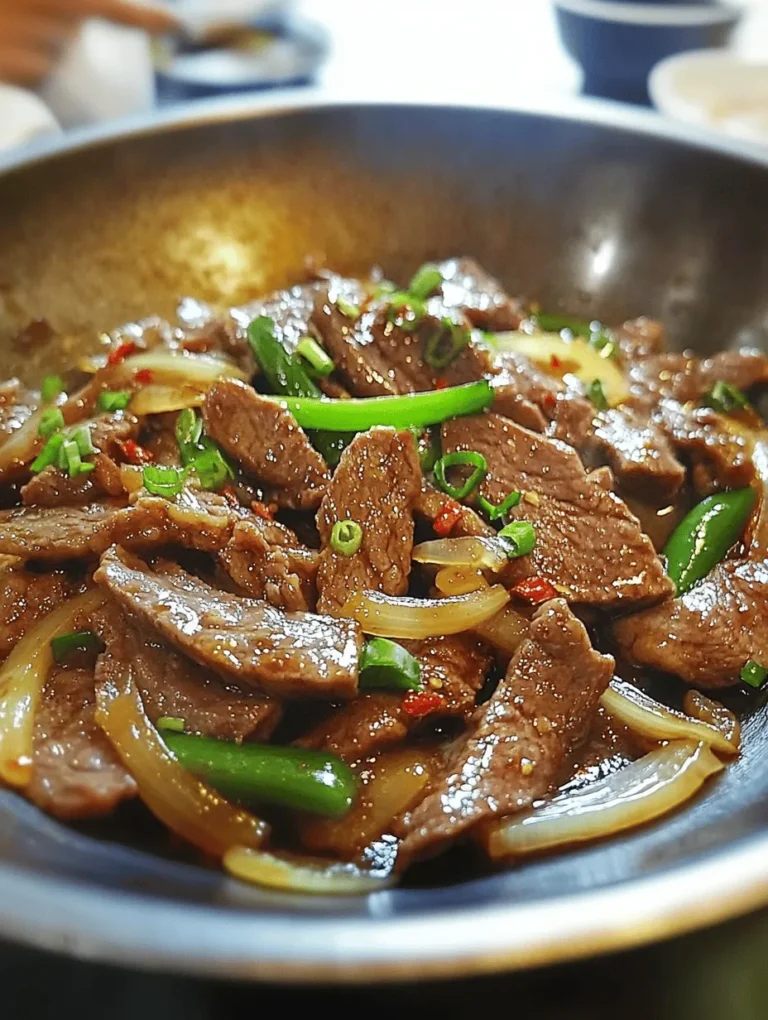 Dive into the vibrant flavors of Chinese cuisine with this delightful Beef and Onion Stir-Fry. This quick and easy recipe is perfect for busy weeknights, delivering a savory dish that is both satisfying and packed with nutrients. Utilizing fresh ingredients and simple techniques, this stir-fry showcases the essence of traditional cooking while allowing for personal adaptations. Whether you're a seasoned cook or just starting your culinary journey, this recipe will guide you through creating a delicious meal that your family and friends will love.