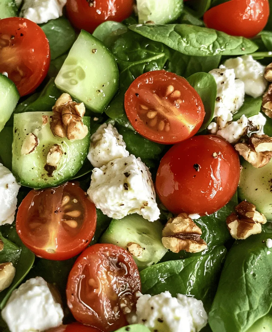 In the world of salads, few recipes can boast the delightful combination of nutrition, flavor, and versatility as the Creamy Cottage Cheese & Spinach Delight. This refreshing dish not only tantalizes the taste buds but also provides a wealth of health benefits, making it a perfect addition to your meal rotation, whether it be a light lunch, a side dish for dinner, or a nourishing snack. The creamy texture of cottage cheese blends beautifully with the crispness of fresh spinach, resulting in a salad that is both satisfying and light.