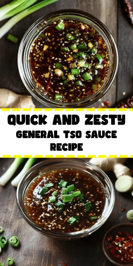 Elevate your meals with this homemade General Tso Sauce! Perfect for drizzling over crispy fried chicken, tofu, or your favorite veggies, this zesty sauce is packed with flavor. Made with soy sauce, rice vinegar, brown sugar, and a hint of spice from red pepper flakes, it’s easy to prepare in just 15 minutes. Whisk it up for a delicious addition to your dinner or meal prep. Get ready to enjoy a taste of takeout at home!