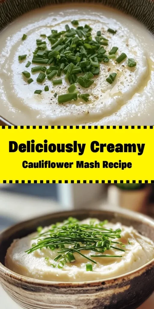 Indulge in this creamy cauliflower mash, a delicious low-carb alternative to traditional mashed potatoes! With just a few simple ingredients like butter, garlic, and Parmesan cheese, this dish is both rich and satisfying. Perfect for weeknight dinners or special occasions, it’s easy to make and ready in just 25 minutes. Garnish with fresh chives or parsley for an extra pop of flavor. Your taste buds will thank you for this comforting side!