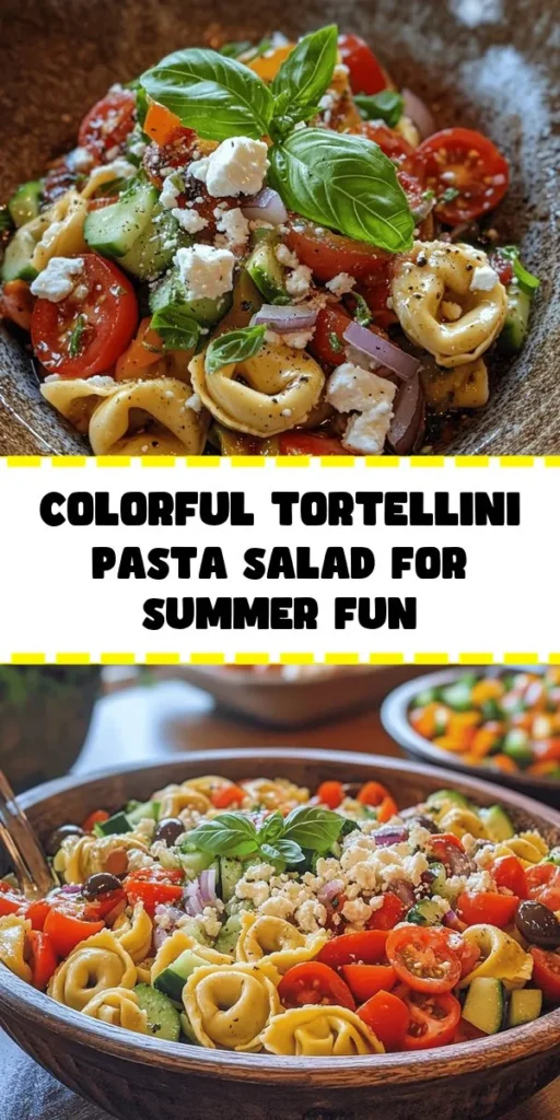 Looking for a refreshing and vibrant dish? Try this Tortellini Pasta Salad Extravaganza! Bursting with flavors from cherry tomatoes, cucumbers, colorful bell peppers, and feta cheese, this salad is perfect for any occasion. With a simple dressing of olive oil and balsamic vinegar, it’s both easy and delicious. Chill it for a bit, and you have a light meal or side that everyone will love. Perfect for summer picnics or potlucks!