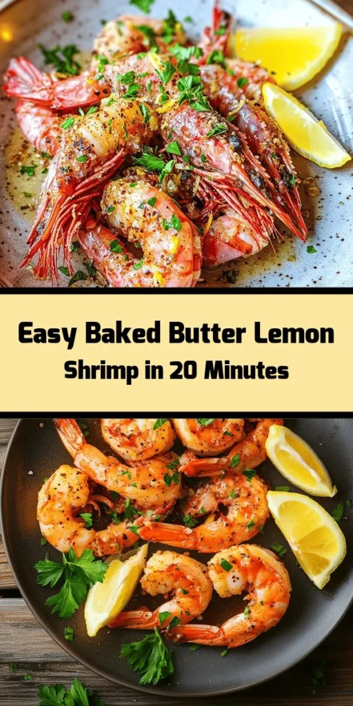 Indulge in this easy Baked Butter Lemon Shrimp that's bursting with flavor! Perfect for a quick weeknight meal or an impressive dinner party dish, this recipe combines succulent shrimp with garlic, zesty lemon, and a touch of spice. With just a few simple ingredients, you can create a delightful dish in under 20 minutes. Garnish with fresh parsley and serve with lemon wedges for that extra zing. Enjoy a taste of the coast right at home!