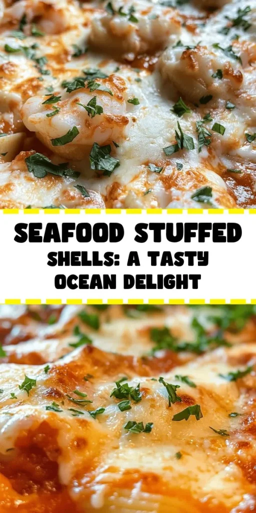 Dive into flavor with these Ocean's Bounty Seafood Stuffed Shells! Perfect for seafood lovers, this dish combines jumbo pasta shells with a delicious filling of ricotta, shrimp, scallops, and crab, all baked in marinara sauce and topped with melted mozzarella. Easy to prepare and packed with ocean-inspired goodness, it's a spectacular dinner recipe that will impress family and friends. Get ready to enjoy a delightful dish that’s as beautiful as it is tasty!