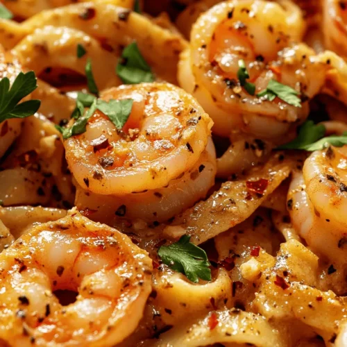 Fettuccine, a flat, thick type of pasta made from egg and flour, serves as the perfect vessel for this creamy sauce. Its broad surface area allows for better adherence to sauces compared to thinner varieties, ensuring that every bite is filled with flavor. When cooked properly, fettuccine has a delightful chewiness that complements the tenderness of the shrimp and the richness of the sauce.