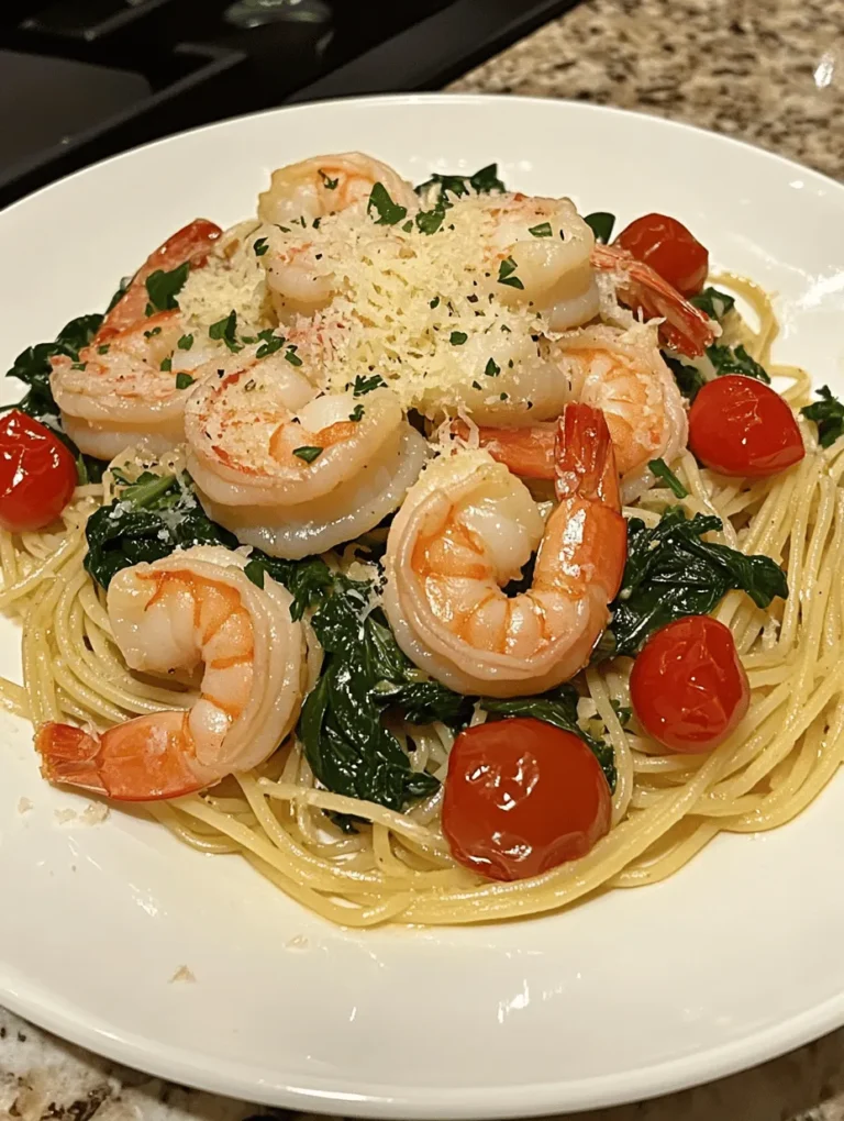 Are you looking for a dish that encapsulates vibrant flavors while being simple enough for a weeknight dinner? Look no further than Zesty Lemon Garlic Shrimp Pasta with Spinach. This delightful meal marries succulent shrimp with the freshness of spinach, tossed in a zesty garlic-lemon sauce that is both light and satisfying. The bright flavors of lemon, combined with the savory taste of garlic and the tender texture of shrimp, create a culinary experience that is as enjoyable to prepare as it is to eat.