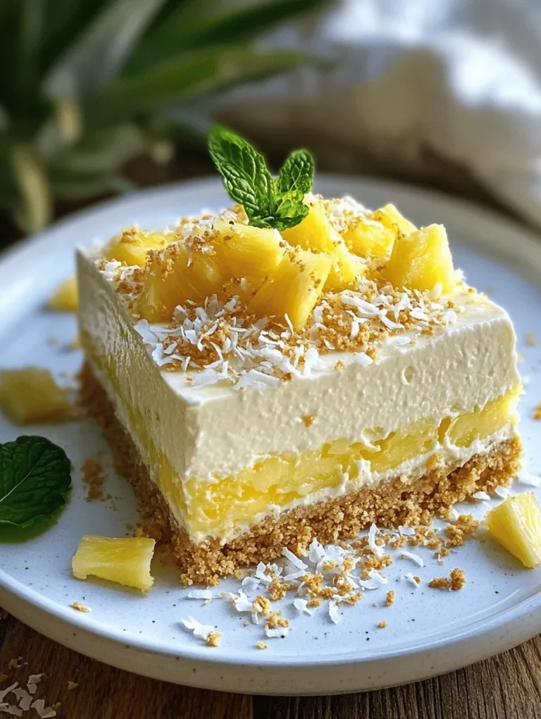 When the sun is shining, and the temperatures rise, there’s nothing quite like enjoying a light, refreshing dessert to cool you down. No-bake desserts have surged in popularity, offering a delightful alternative to traditional baked goods that often require preheating the oven and lengthy cooking times. One standout recipe that perfectly embodies the essence of a no-bake treat is the Tropical Bliss No Bake Pineapple Cream Dessert. This dessert is a vibrant and tropical medley that combines the sweet, juicy flavor of pineapple with a smooth and creamy texture, making it the ideal indulgence for warm weather or festive gatherings.