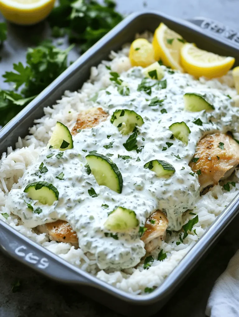 In today’s fast-paced world, finding the perfect balance between convenience and flavor can often feel like an uphill battle, especially when it comes to meal prep. Enter the Dump-and-Bake Chicken Tzatziki with Rice, a delightful fusion of Mediterranean flavors that simplifies weeknight dinners without compromising on taste. This one-pan dish not only saves you time in the kitchen but also allows you to enjoy a vibrant meal that bursts with fresh ingredients and wholesome goodness.