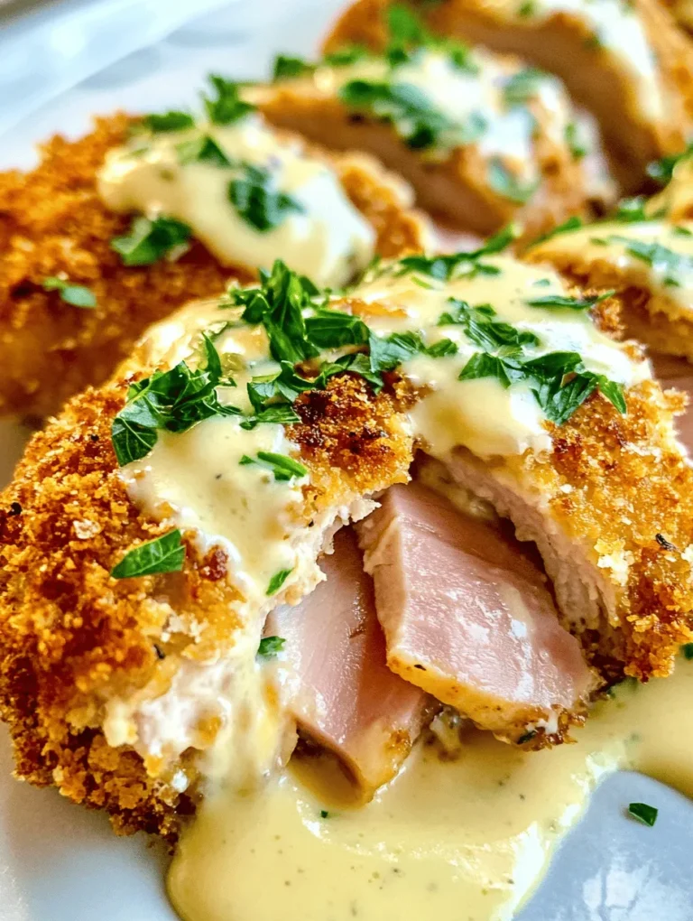 If you're looking for a dish that perfectly balances elegance and comfort, look no further than Chicken Cordon Bleu. This classic recipe brings together the savory flavors of tender chicken, salty ham, and creamy Swiss cheese, all enveloped in a golden, crispy coating. The appeal of Chicken Cordon Bleu lies not only in its delightful combination of textures and tastes but also in its versatility. It's a dish that can easily transition from a cozy weeknight dinner to an impressive centerpiece for a special occasion.