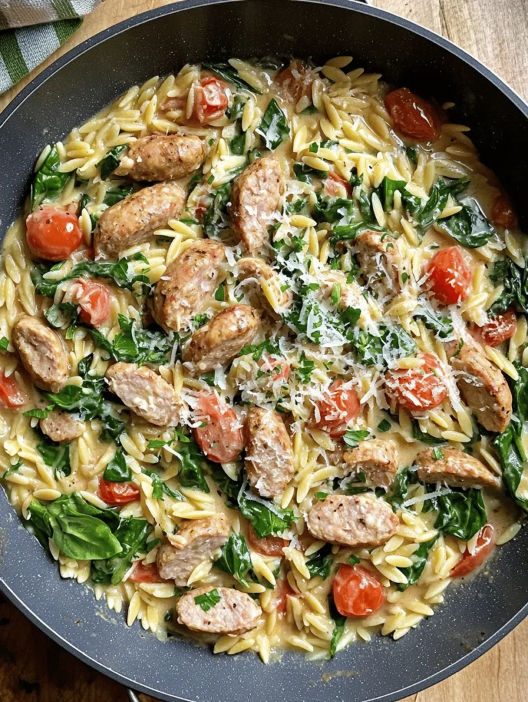 When it comes to preparing meals that are both satisfying and easy to make, one-pan dishes reign supreme in modern cooking. Among these, the Creamy Chicken Sausage Orzo Skillet stands out as a delightful choice that marries flavor, texture, and convenience. This dish embodies everything we love about comfort food: it's rich, creamy, and packed with a variety of ingredients that complement each other beautifully.
