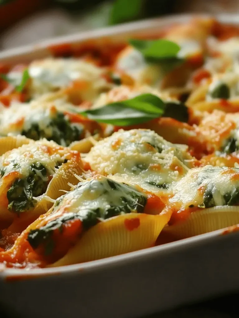 If you’re searching for a comforting, delicious dish that is not only easy to make but also packed with nutrients, look no further than Easy Spinach and Ricotta Stuffed Shells. This Italian-inspired recipe is ideal for those who want to enjoy a hearty meal without spending hours in the kitchen. The combination of creamy ricotta cheese and vibrant spinach creates a filling that is as nutritious as it is flavorful. Whether you're preparing a weeknight dinner for your family or hosting a special occasion, this dish is sure to impress.