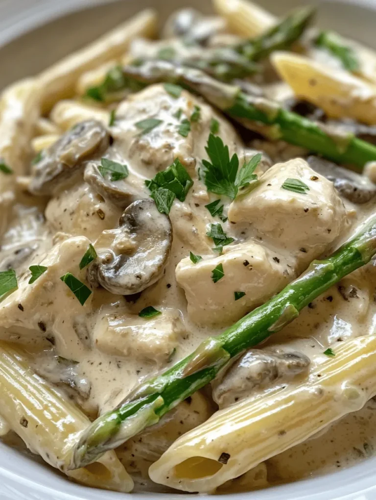 When it comes to comfort food that pleases the palate, few dishes can rival the creamy richness of a well-prepared pasta. One such dish that has captured hearts and appetites alike is the Creamy Mushroom and Asparagus Chicken Penne. This delightful pasta dish combines tender chicken, fresh asparagus, and earthy mushrooms enveloped in a luxurious creamy sauce, making it a comforting and satisfying meal perfect for any occasion.