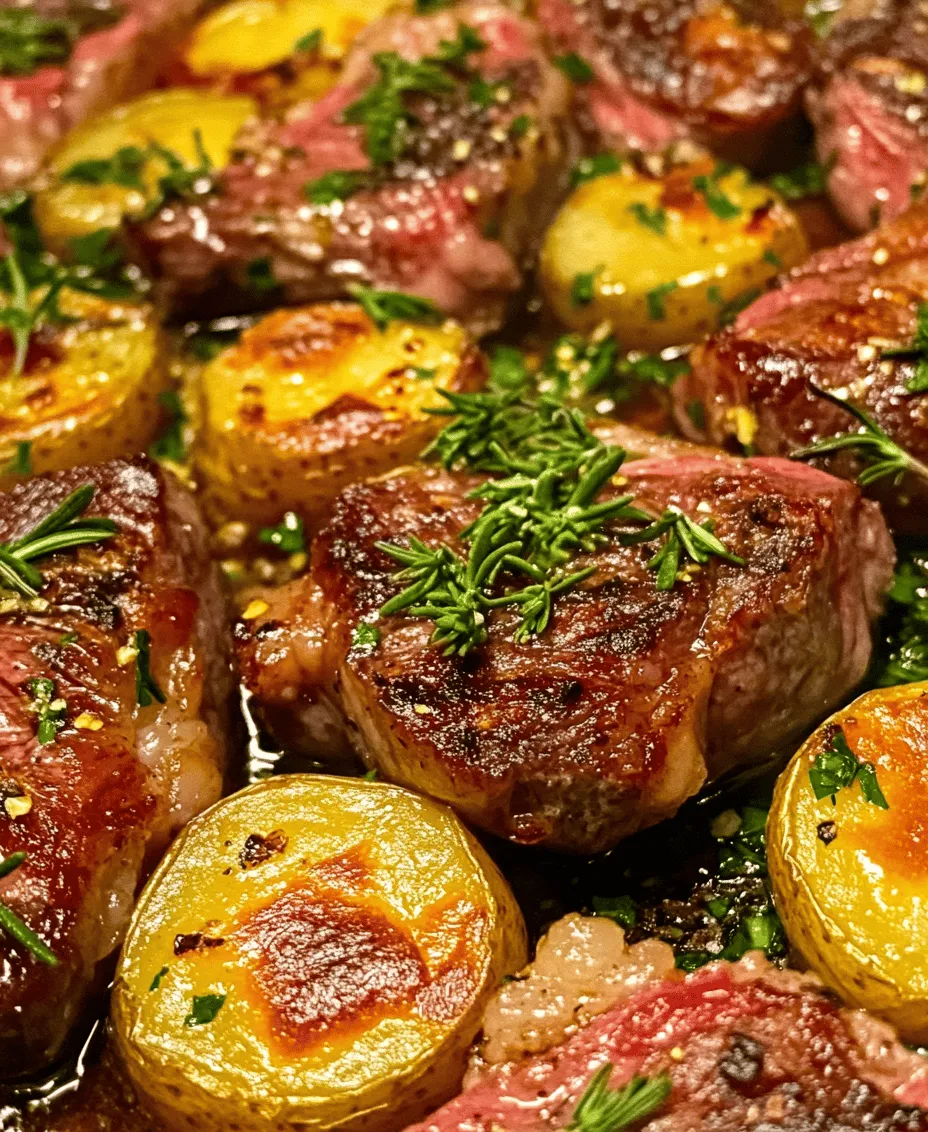 Imagine a dish that brings together the rich, savory flavor of perfectly seared steak, the comforting texture of crispy potatoes, and the irresistible aroma of garlic butter. The Sizzling Garlic Butter Steak & Potatoes Skillet is a culinary delight that captures the essence of a gourmet meal while remaining simple enough for a weeknight dinner. Whether you're preparing a cozy meal for yourself or impressing guests at a dinner party, this recipe is perfect for elevating any occasion.