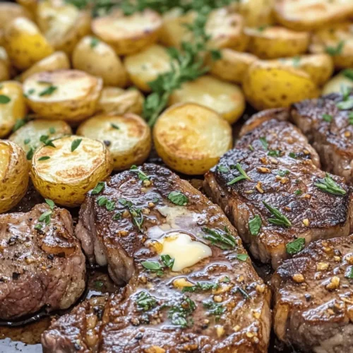 Imagine a dish that brings together the rich, savory flavor of perfectly seared steak, the comforting texture of crispy potatoes, and the irresistible aroma of garlic butter. The Sizzling Garlic Butter Steak & Potatoes Skillet is a culinary delight that captures the essence of a gourmet meal while remaining simple enough for a weeknight dinner. Whether you're preparing a cozy meal for yourself or impressing guests at a dinner party, this recipe is perfect for elevating any occasion.