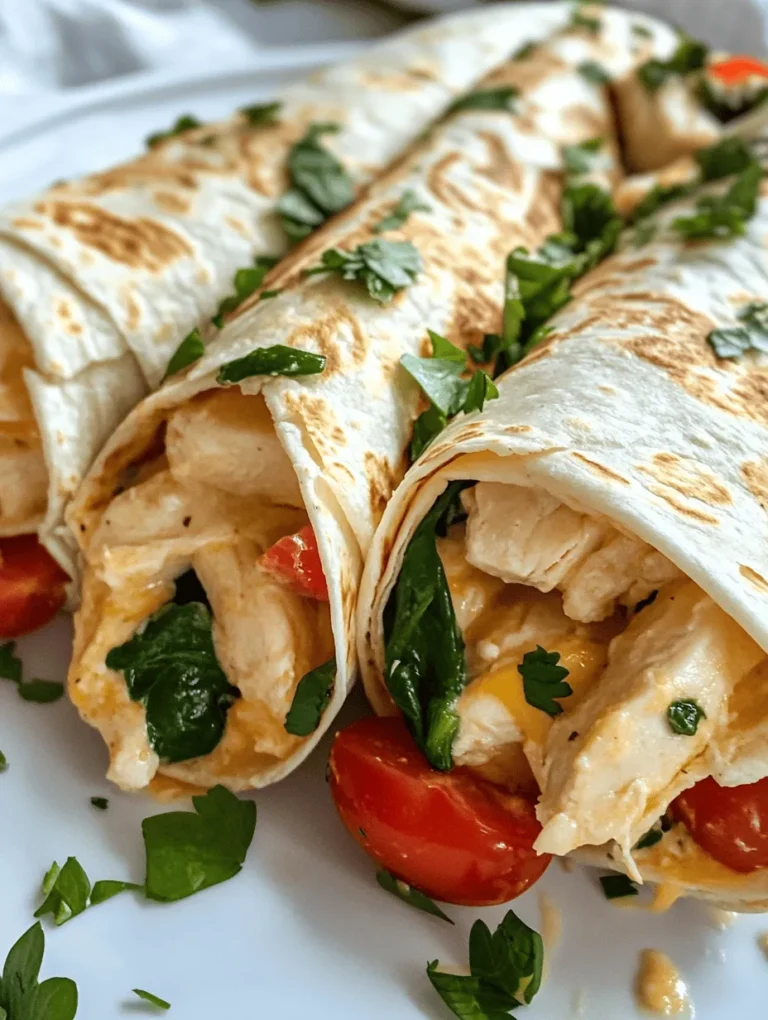 Wraps have become a popular go-to meal option for many households around the globe, thanks to their versatility and the convenience they offer. Whether you're looking for a quick lunch, a satisfying dinner, or a delightful snack, wraps can be filled with an endless variety of ingredients to suit your taste preferences. Among the myriad of wrap recipes available, Cheesy Garlic Chicken Wraps stand out as a deliciously comforting choice that combines tender chicken, gooey cheese, and a medley of fresh ingredients. This recipe is not only easy to prepare but also incredibly satisfying, making it a favorite for both busy weeknights and leisurely weekends.