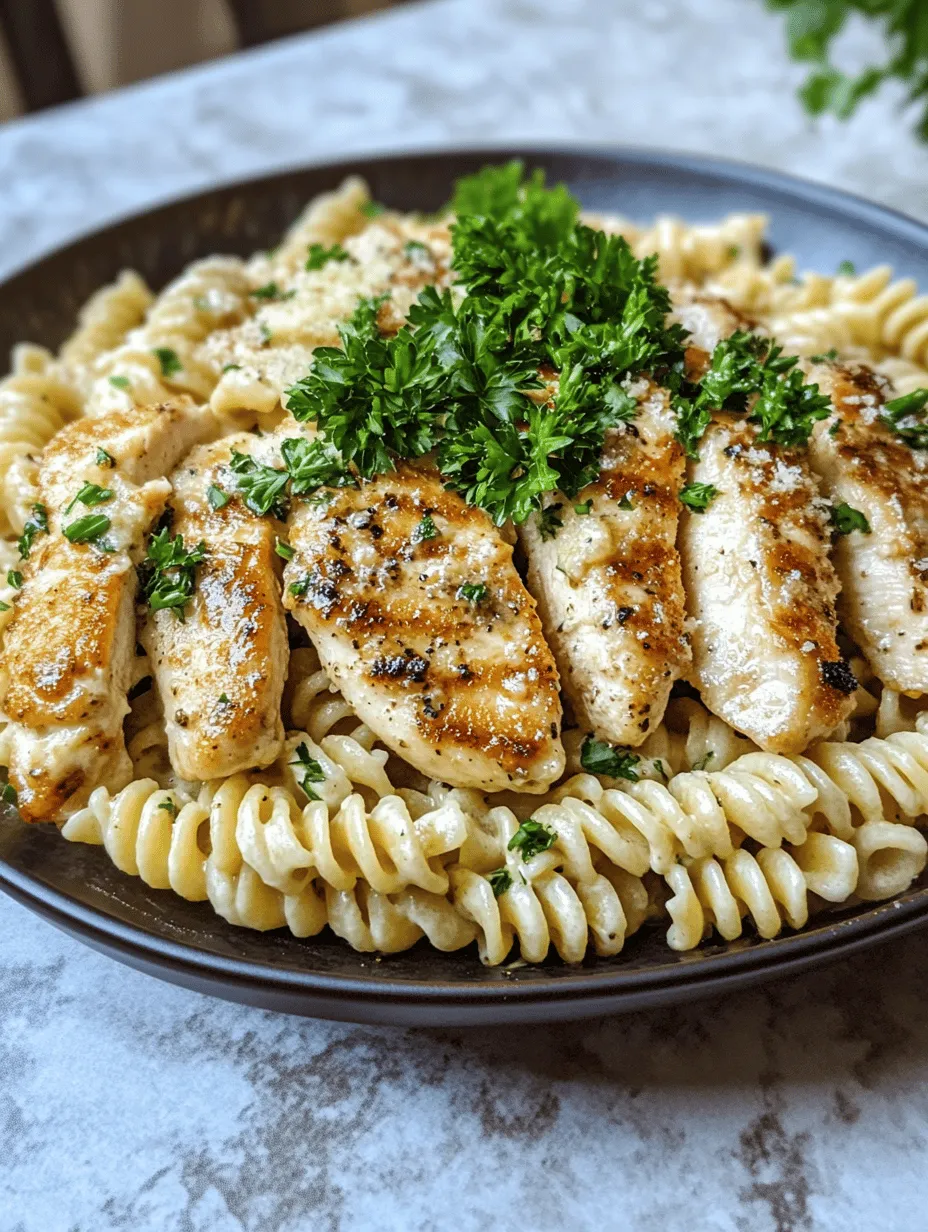 If you're searching for a dish that combines comfort, richness, and simplicity, look no further than Creamy Garlic Butter Chicken & Rotini in Parmesan Sauce. This delightful Italian-inspired recipe captivates the senses with its luscious sauce, perfectly cooked pasta, and tender chicken. Imagine biting into perfectly seared chicken, infused with the robust flavor of garlic and enveloped in a creamy, cheesy sauce that clings to the rotini. Each forkful offers a satisfying blend of textures and tastes that will quickly become a favorite in your household.
