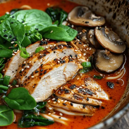 Ramen has taken the culinary world by storm, evolving from its humble beginnings in Japan to become a beloved dish enjoyed globally. Its versatility makes it a favorite among food enthusiasts, adapting easily to a variety of ingredients and flavors that cater to every palate. Among the plethora of ramen recipes available, Fiery Chicken Ramen with Creamy Garlic Sauce stands out as an exhilarating fusion of spicy and creamy flavors. This dish offers a tantalizing experience for those who crave a bit of heat without sacrificing the comforting essence of traditional ramen.