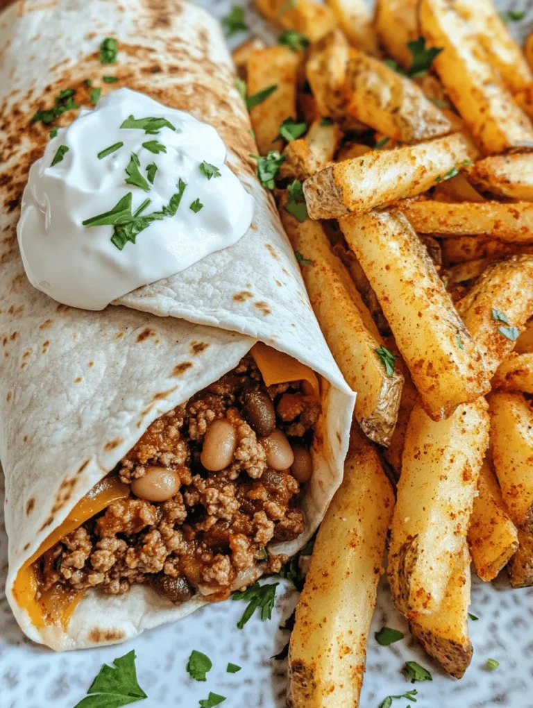 There's something undeniably satisfying about biting into a hearty burrito filled with flavorful ground beef, creamy refried beans, and melted cheese, all wrapped snugly in a warm tortilla. When paired with crispy fries, this meal transforms from a simple dish into an indulgent feast that can please any crowd—whether it's family dinners, casual gatherings with friends, or meal prep for the week ahead. Cheesy Beef Burritos with Crispy Fries are not just about taste; they evoke a sense of comfort and familiarity that makes them a beloved choice for many food enthusiasts.