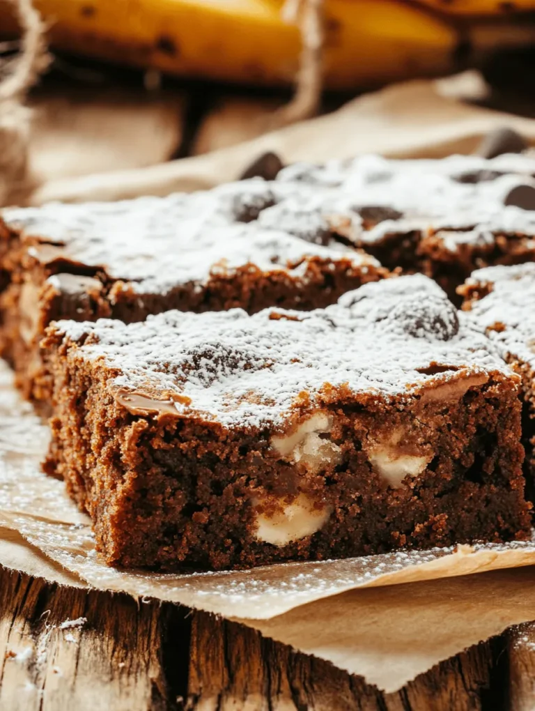 At the heart of Banana Bread Brownies lies an extraordinary flavor combination. The natural sweetness of ripe bananas complements the rich, chocolatey flavor of cocoa, creating a dessert that feels both indulgent and comforting. The bananas add a unique twist to the traditional brownie, enhancing its taste profile while also contributing to its moist texture.