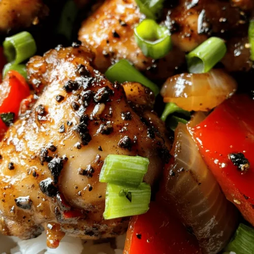 If you're in search of a meal that packs a punch without consuming your entire evening, look no further than Black Pepper Chicken with a Kick! This dish is a delightful combination of flavors and spices, making it the perfect choice for busy weeknights when time is of the essence, yet you still crave a satisfying and hearty meal. The blend of tender chicken thighs, aromatic spices, and vibrant vegetables creates a dish that is not only quick to prepare but also bursting with flavor, ensuring that your family will return for seconds.